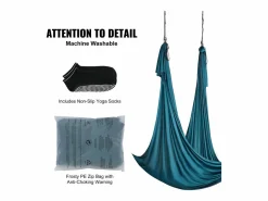 Hamaca de Yoga SucceBuy, Columpio Aéreo en Seda y Yoga, 11 m, Hamaca de Trápecio para Inversión, , Kit de Hamaca en Tela de Nailon 100 g/m²^ Hot