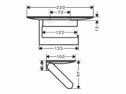 Portarrollos de papel higiénico con estante mate^HANSGROHE Sale