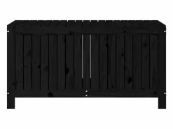 Garden Furniture Baúl De Jardín|Hara Caja de almacenaje jardín madera de pino negro 121x55x64 cm