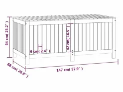 Garden Furniture Baúl De Jardín|Hara Caja de almacenaje jardín madera maciza de pino 147x68x64 cm