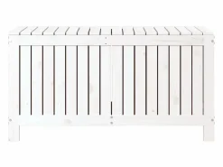 Garden Furniture Hara Caja de almacenaje jardín madera de pino 115x49x60 cm Blanco