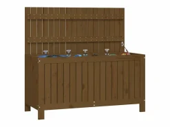 Garden Furniture Hara Caja de almacenaje jardín madera pino marrón miel 115x49x60 cm Marru00f3n