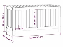 Garden Furniture Hara Caja de almacenaje jardín madera pino marrón miel 115x49x60 cm Marru00f3n