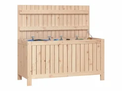 Garden Furniture Hara Caja de almacenaje jardín madera maciza de pino 115x49x60 cm Marru00f3n Online