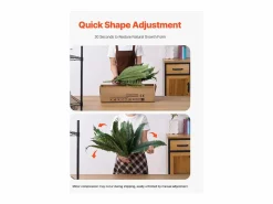 Helecho Artificial SucceBuy, Pack de 2, Helecho Falso de Boston 80-86 cm, 30 Hojas, Colgante, Decoración Interior/Exterior, Hogar/Oficina, Maceta No Incluida Verde