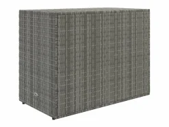 Garden Furniture Herber Armario de almacenaje de jardín ratán PE 100x55,5x80 cm Gris Sale