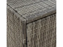 Garden Furniture Herber Armario de almacenaje de jardín ratán PE 100x55,5x80 cm Gris Sale