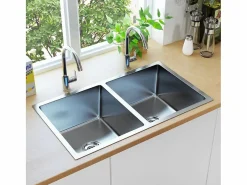 Hicksville Fregadero de cocina hecho a mano acero inoxidable^Garden Furniture Hot
