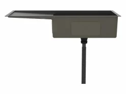 Garden Furniture Hicksville Fregadero hecho a mano acero inoxidable Negro Outlet