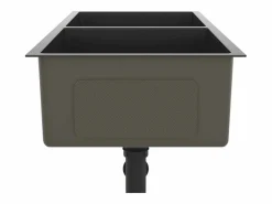 Garden Furniture Hicksville Fregadero hecho a mano acero inoxidable Negro Clearance