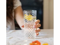 Highball - Juego de 4 copas para cóctel y vino aromático de 41 cl, cristal, diseño elegante - Zafferano, fabricado en Italia Transparente Outlet