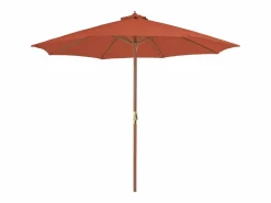 Garden Furniture Highlands Ranch Sombrilla de jardín con palo de madera terracota 300 cm Online