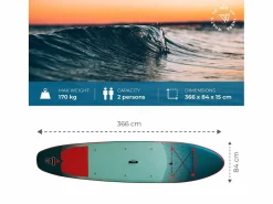 Hinchable Sup F12 12' - 366x84x15cm Dropstitch - Pack Paddle Leash Pump Carry Bag^WATTSUP Sale