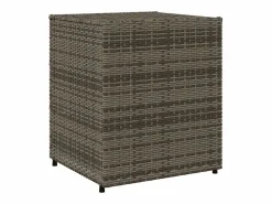 Garden Furniture Holiday Armario de almacenaje de jardín ratán PE 55x59x69 cm Gris Sale
