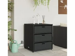 Holiday Armario de almacenaje de jardín ratán PE 55x59x69 cm^Garden Furniture Sale