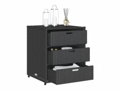 Holiday Armario de almacenaje de jardín ratán PE 55x59x69 cm^Garden Furniture Sale