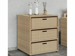 Holiday Armario de almacenaje de jardín ratán PE 55x59x69 cm^Garden Furniture Sale