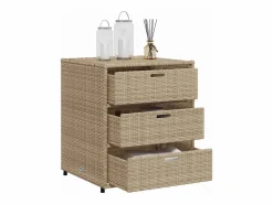 Holiday Armario de almacenaje de jardín ratán PE 55x59x69 cm^Garden Furniture Sale