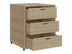 Holiday Armario de almacenaje de jardín ratán PE 55x59x69 cm^Garden Furniture Sale