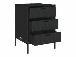 Holiday Armario de almacenaje de jardín ratán PE 55x59x80 cm^Garden Furniture Discount
