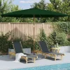Hollywood Sombrilla de jardín con palo de madera 350 cm verde^Garden Furniture