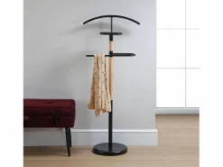 Holstebro Galán de Noche Moderno Multifuncional con 2 Perchas o Colgadores para Ropa de Hombre o Mujer, , 112x28,8x46,5cm^Versa Online