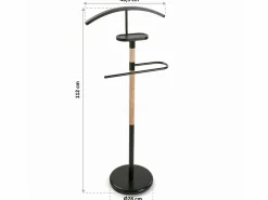 Holstebro Galán de Noche Moderno Multifuncional con 2 Perchas o Colgadores para Ropa de Hombre o Mujer, , 112x28,8x46,5cm^Versa Online