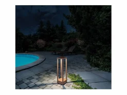 Iluminación Exterior|Home Pole - Poste de jardín LED para fijar al suelo - Luz nocturna cálida 3000K 230V 15W 1590lm Azafrán - oscuro