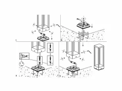 Iluminación Exterior|Home Pole - Poste de jardín LED para fijar al suelo - Luz nocturna cálida 3000K 230V 15W 1590lm Azafrán - oscuro