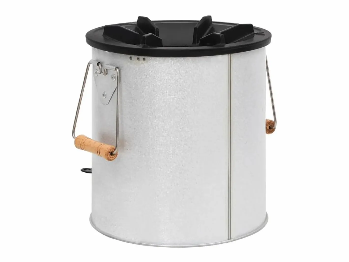 vidaxl Hornillo de leña para camping acero 45x25x26 cm Plateado Hot