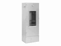 vidaxl Horno ahumador astillas madera acero galvanizado 44,5x29x110 cm Plateado New