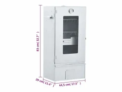 Horno ahumador barbacoa 1 kg de virutas de madera 44,5x29x83 cm^vidaxl