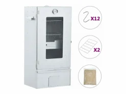 Horno ahumador barbacoa 1 kg de virutas de madera 44,5x29x83 cm^vidaxl