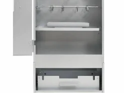 vidaxl Barbacoa|Horno ahumador de barbacoa con mesa acero galvanizado