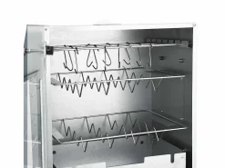 vidaxl Horno ahumador de barbacoa con mesa acero galvanizado Plateado Clearance