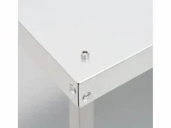 vidaxl Horno ahumador de barbacoa con mesa acero galvanizado Plateado Clearance