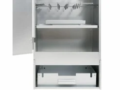 Barbacoa|Horno ahumador de barbacoa con mesa acero galvanizado ES452085