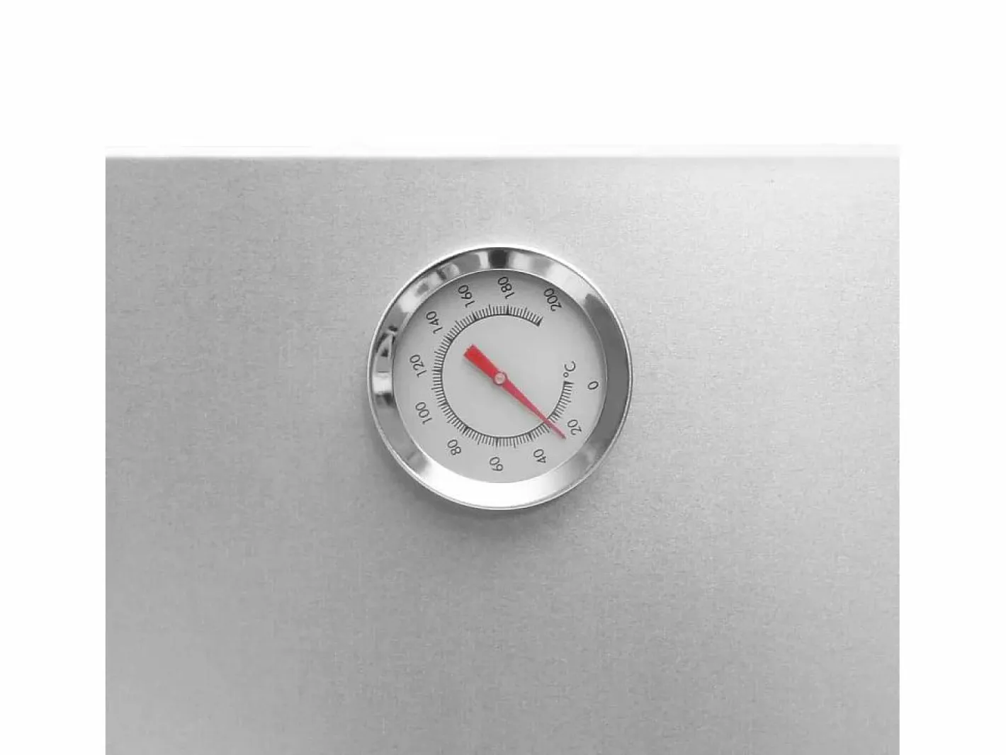 Horno ahumador de barbacoa con mesa acero galvanizado ES166549 Plateado Outlet