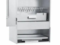 Barbacoa|Horno ahumador de barbacoa con mesa acero galvanizado ES378964