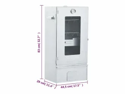 vidaxl Barbacoa|Horno ahumador de BBQ con generador humo frío acero galvanizado
