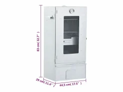 vidaxl Barbacoa|Horno ahumador de BBQ con generador humo frío acero galvanizado