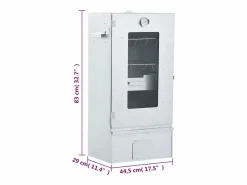 vidaxl Horno ahumador de BBQ con generador humo frío acero galvanizado Plateado New