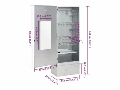 vidaxl Barbacoa|Horno ahumador de BBQ con generador humo frío acero galvanizado