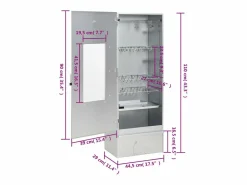 vidaxl Horno ahumador de BBQ con generador humo frío acero galvanizado Plateado Outlet