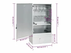 vidaxl Horno ahumador de BBQ con generador humo frío acero galvanizado Plateado Online