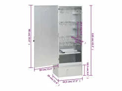 vidaxl Horno ahumador de BBQ con generador humo frío acero galvanizado Plateado Online