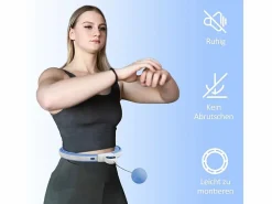 Aparato De Musculación|Hula hoop inteligente ajustable con peso y contador, plástico, claro, 16 segmentos (76x113cm)