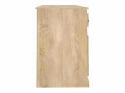 Clicnbuy idaXL Escritorio con armario contrachapada roble Sonoma Marru00f3n New
