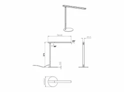 Ideal - Lámpara de mesa Fabas Luce blanca - LED táctil de 10 W integrado regulable CCT (3000K 4000K 5000K 6000K)^
