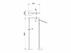 Ideal - Lámpara de pie LED negra orientable de metal H.130 cm Fabas Luce - Luz LED integrada de 10W CCT (3000K 4000K 5000K 6000K)^ Best
